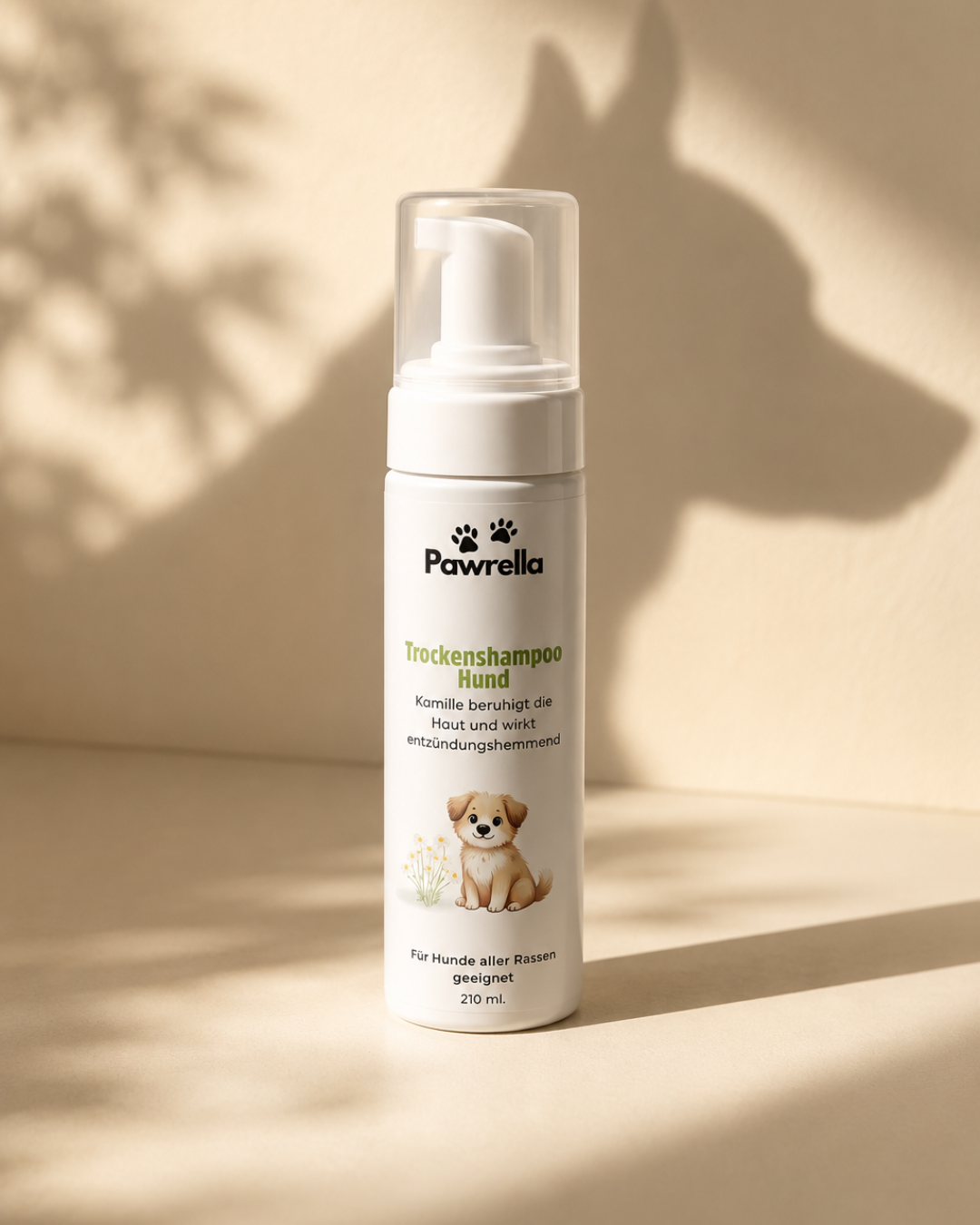 Trockenshampoo Hund mit Kamille