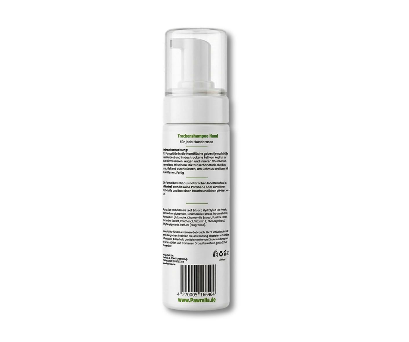 Trockenshampoo Hund mit Kamille