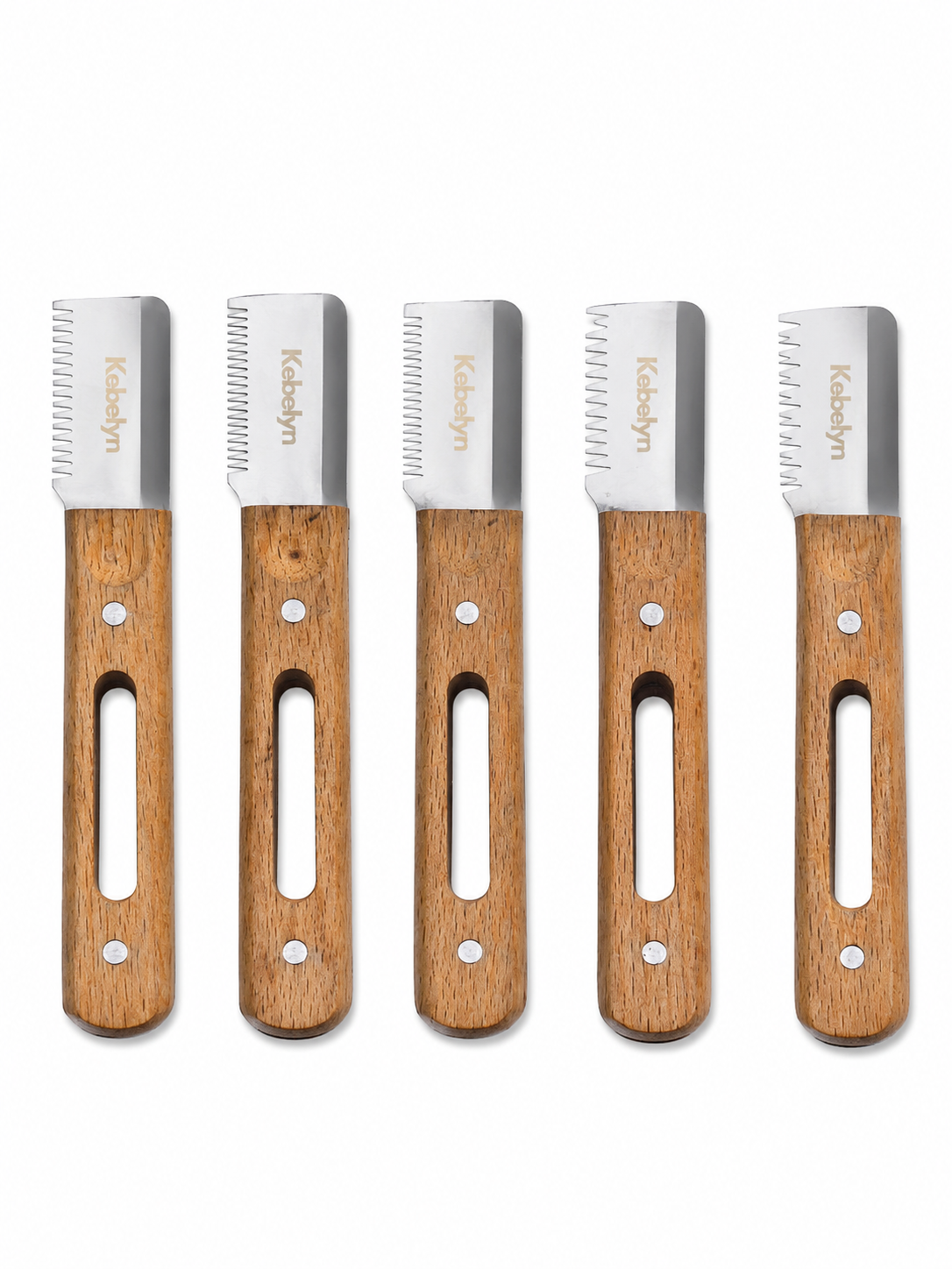Trimmmesser-Set mit Holzgriff
