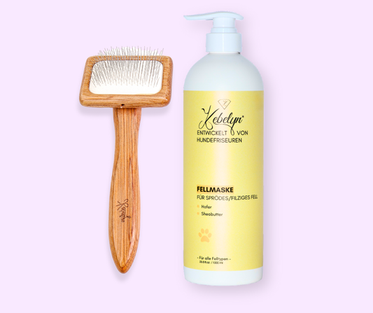 Set - Fellmaske und Gratis-Bürste