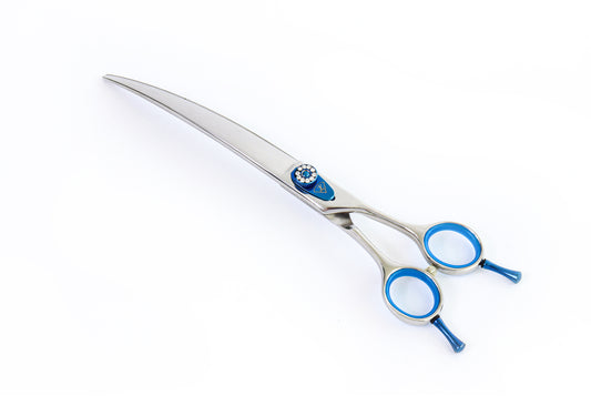 Schere gebogen blue, 9 Inch