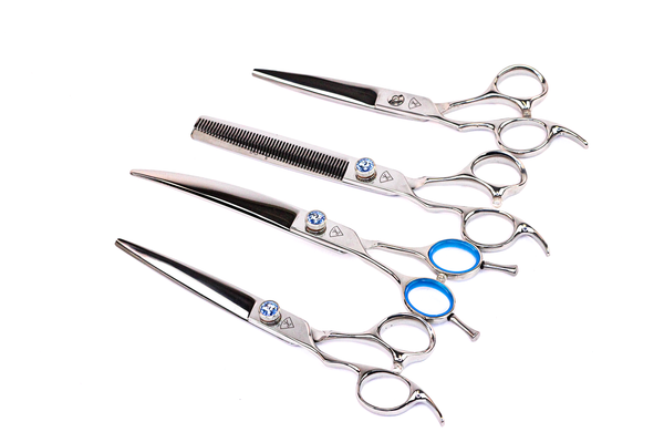 Set of 4 scissors Japan steel