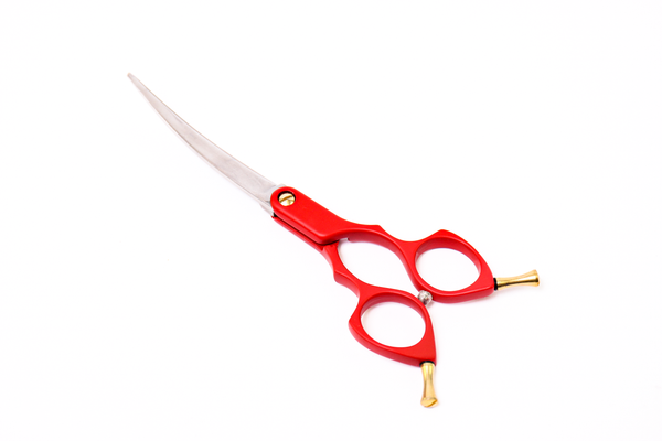 Asia scissors curved red