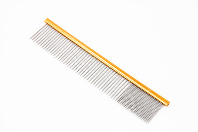 Kamm aus Aluminium Gold 18,5 cm.