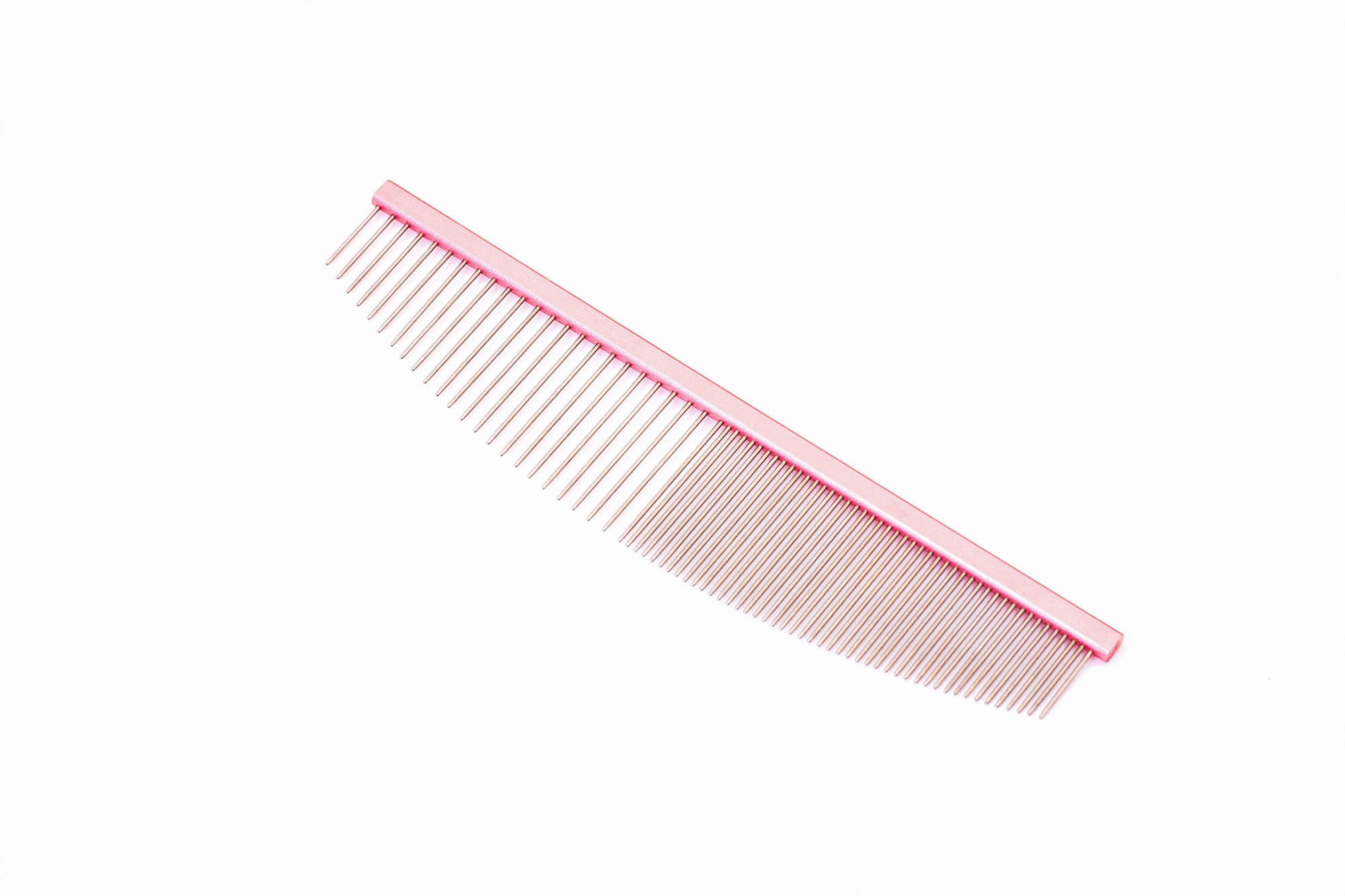 Kamm aus Aluminium halbrund rosa